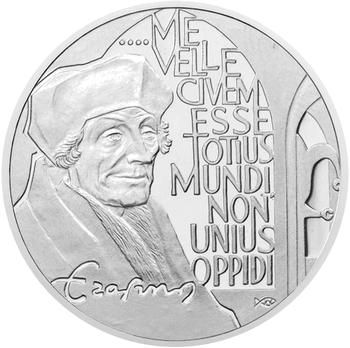 1991 Erasmus of Rotterdam Netherlands 25 Guilders Silver Coin (1)