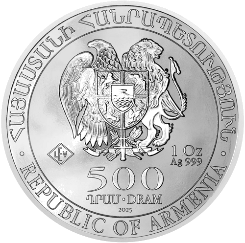1 унция Ноев ковчег 2025 Армения Сребърна монета (2)