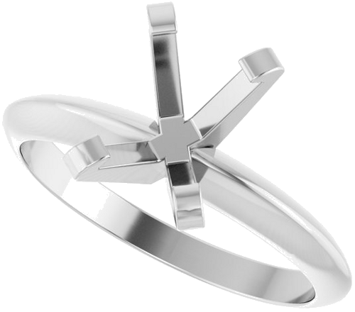 Sužadėtuvių Žiedas „Solitaire“ 585 Baltojo Aukso Emerald 7mm x 5mm (5)