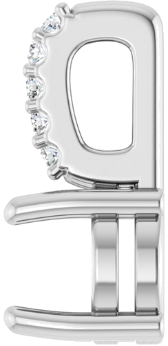 Pakabukas „Accented Cabochon“ 585 Baltojo Aukso Round 5mm (3)