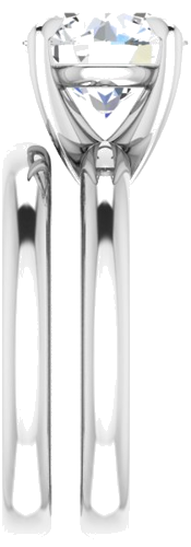 14K White 9.4 mm Round Solitaire Engagement Ring Mounting (9)