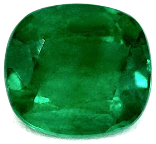 1.15 carat GREEN Cushion Smaragdas (1)