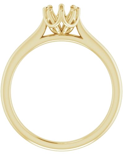 Sužadėtuvių Žiedas „Solitaire“ 585 Geltonojo Aukso Oval 7mm x 5mm (2)