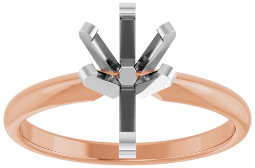 Sužadėtuvių Žiedas „Solitaire“ 585 Baltojo Ir Rožinis Aukso Pear Shape 10mm x 6mm (3)