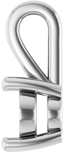 Continuum Sterling Silver 8x6 mm Oval Pendant Mounting (3)