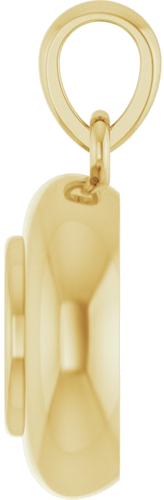 14K Yellow 5 mm Round Bezel-Set Puffy Pendant Mounting (3)