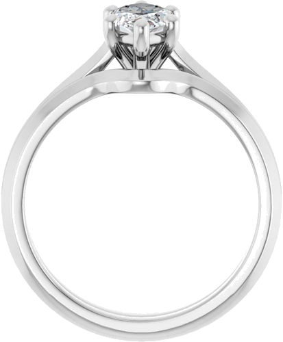 10K White 10x5 mm Marquise Solitaire Engagement Ring Mounting (7)