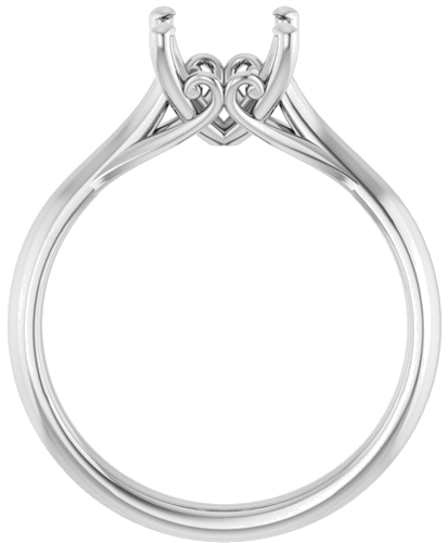 Sužadėtuvių Žiedas „Solitaire“ 585 Baltojo Aukso Cushion 7mm (2)