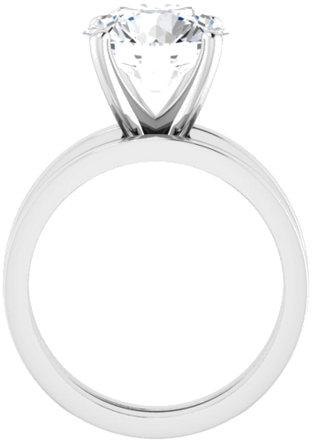 Sužadėtuvių Žiedas „Solitaire“ 417 Baltojo Aukso Round 10mm (7)