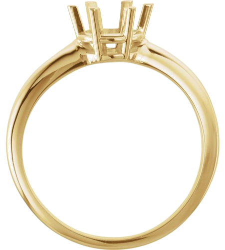 14K Yellow 8 mm Round Engagement Ring Mounting (2)