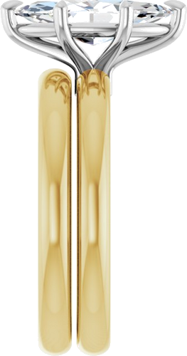 14K Yellow White 12x6 mm Marquise Solitaire Engagement Ring Mounting (9)