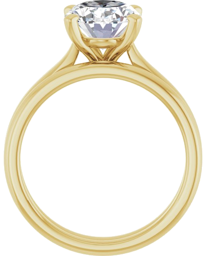 Sužadėtuvių Žiedas „Solitaire“ 585 Geltonojo Aukso Oval 10mm x 8mm (7)