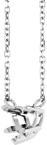 Sterling Silver 5.5 mm Heart Solitaire 18  Necklace (2)