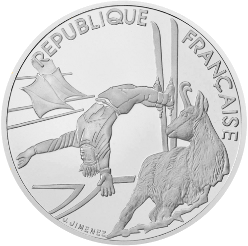 100 Francs Albertville Olympic Games 1990 France Silver Coin (1)