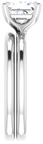 Sužadėtuvių Žiedas „Solitaire“ 585 Baltojo Aukso Square 6mm (9)