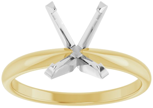 Sužadėtuvių Žiedas „Solitaire“ 585 Baltojo Ir Geltonojo Aukso Oval 10mm x 8mm (3)