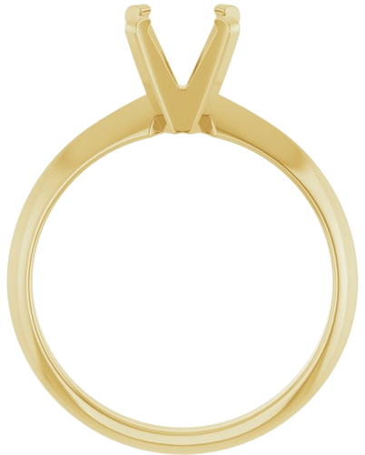 14K Yellow 6.5 mm Round Solitaire Engagement Ring Mounting (2)