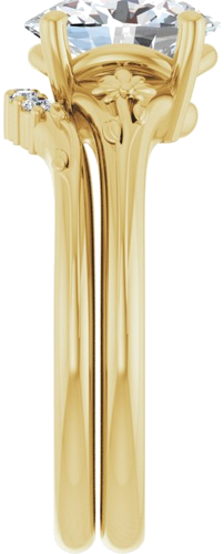 Sužadėtuvių Žiedas „Solitaire“ 585 Geltonojo Aukso Oval 9mm x 7mm (9)