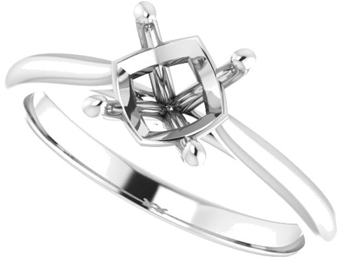 Sužadėtuvių Žiedas „Solitaire“ 950 Platinos Round 7mm (5)