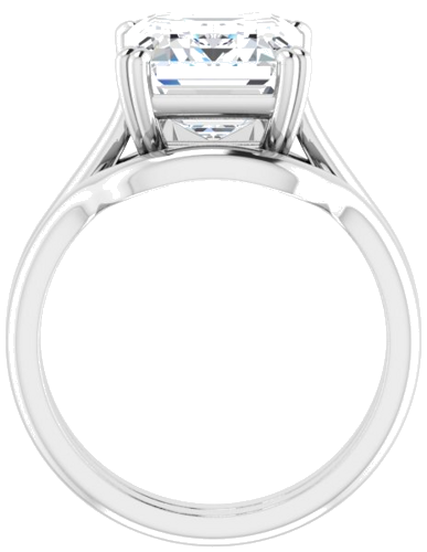 Sužadėtuvių Žiedas „Solitaire“ 950 Platinos Emerald 11mm x 9mm (7)