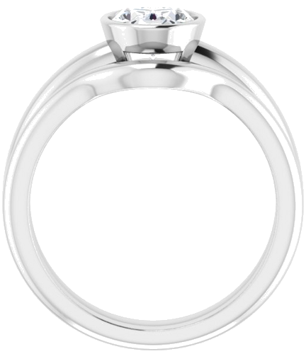 14K White 8x6 mm Oval Engagement Ring Mounting (7)
