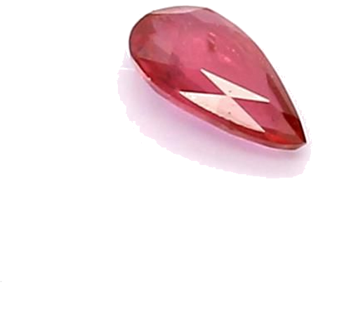0.18 carat RED MODIFIEDBRILLIANTSTEP cut Pear Rubinas (1)