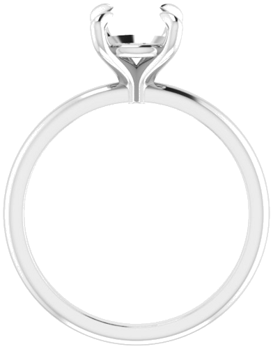 Sužadėtuvių Žiedas „Solitaire“ 585 Baltojo Aukso Round 7.4mm (2)