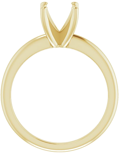 14K Yellow  9x7 mm Oval Solitaire Engagement Ring Mounting (2)