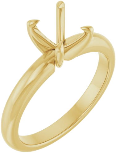 Sužadėtuvių Žiedas „Solitaire“ 585 Geltonojo Aukso Oval 8mm x 6mm (1)