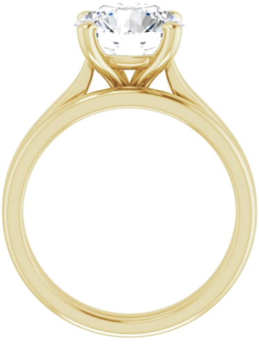 14K Yellow 9 mm Round Engagement Ring Mounting (7)