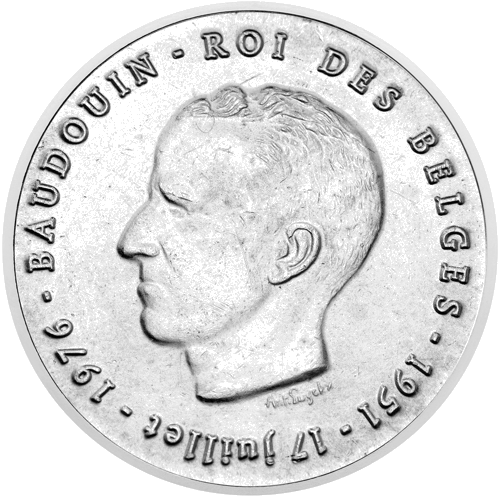250 Франков Бауден I (1951-1993) Бельгия серебряная монета (2)