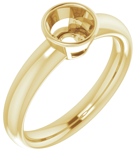 18K Yellow 5.5 mm Round Engagement Ring Mounting (1)