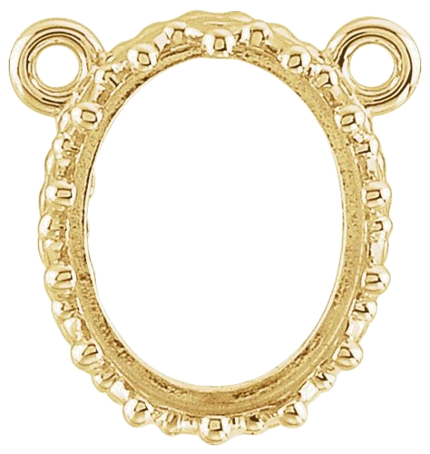 Pakabukas „Cabochon Crown“ 585 Geltonojo Aukso Oval 10mm x 8mm (1)