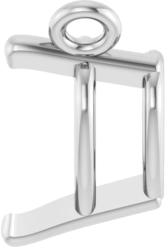 Pakabukas „Heart“ 585 Baltojo Aukso Heart Shape 5mm (3)