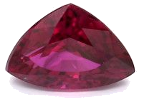 1.2 carat RED BRILLIANTSTEP cut Triangular Rubinas (1)