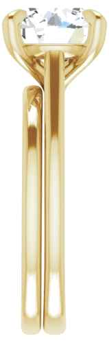 14K Yellow  9 mm Round Solitaire Engagement Ring Mounting (9)