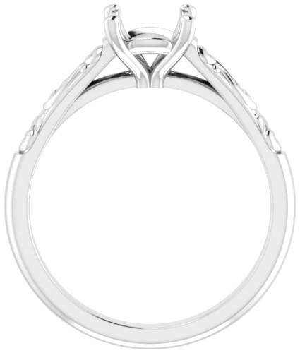 Sužadėtuvių Žiedas „Solitaire“ 585 Baltojo Aukso Round 7mm (2)