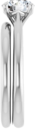 14K White 6.5 mm Round Solitaire Engagement Ring Mounting (9)