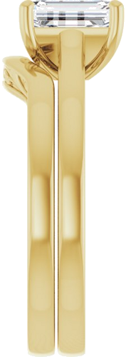 Sužadėtuvių Žiedas „Solitaire“ 14k yellow gold Emerald 7mm x 5mm (9)