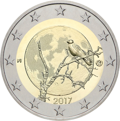 2017 Suomija Suomijos gamta 2 eurų moneta (1)