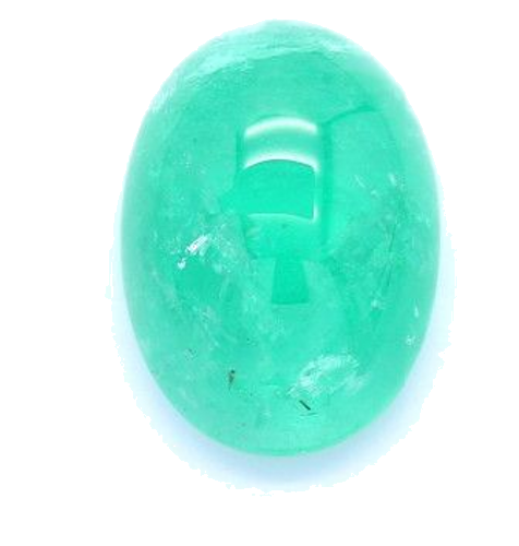 9.82 carat GREEN CABOCHON cut Oval Smaragdas (1)