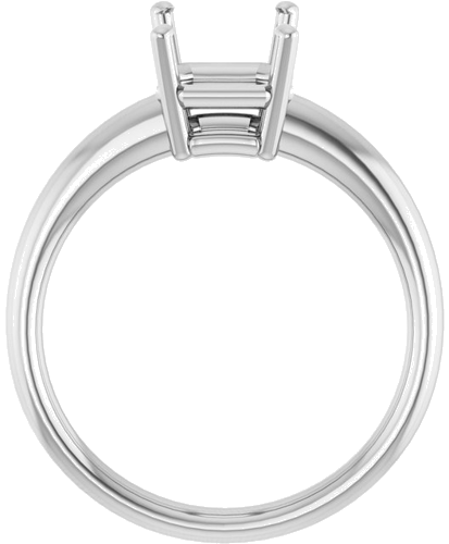 Sužadėtuvių Žiedas „Solitaire“ 14k white gold Emerald 9mm x 7mm (2)