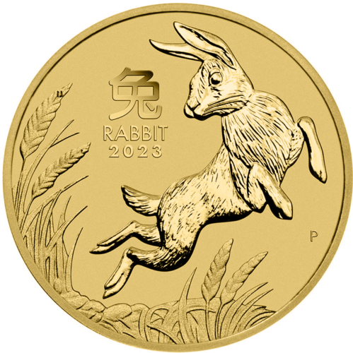 1 oz Truša gads 2023 (Lunārs III) Austrālija Zelta monēta (1)