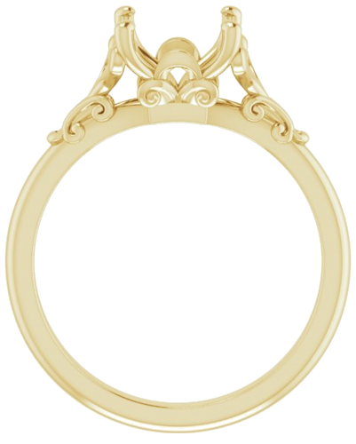 Sužadėtuvių Žiedas „Solitaire“ 585 Geltonojo Aukso Square 6mm (2)