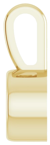 14K Yellow 3.5 mm Round Bezel-Set Solitaire Pendant Mounting (3)