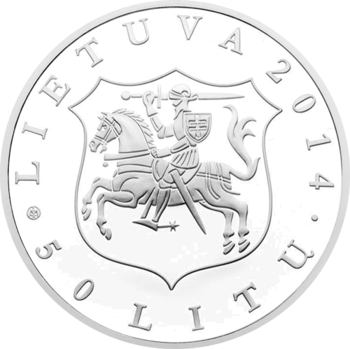 2014 Oršos mūšis Lietuva 50 litų sidabrinė moneta (2)