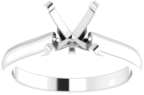 Sužadėtuvių Žiedas „Solitaire“ 585 Baltojo Aukso Round 7.5mm (2)