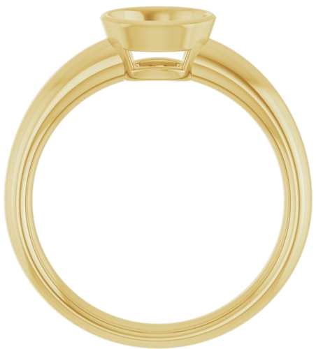 Sužadėtuvių Žiedas „Bezel-Set Solitaire“ 585 Geltonojo Aukso Round 6.5mm (2)