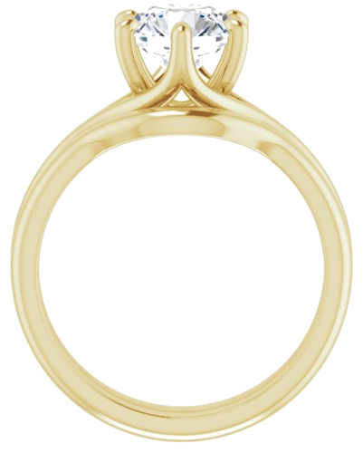 14K Yellow 7.4 mm Round Engagement Ring Mounting (7)