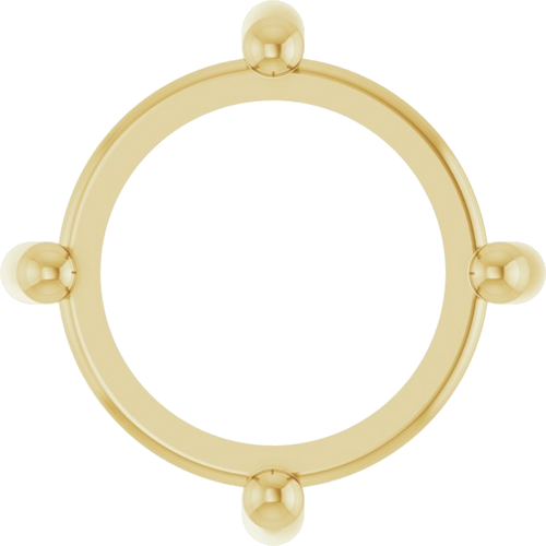 14K Yellow 7 mm Round Cabochon Pendant Mounting (1)